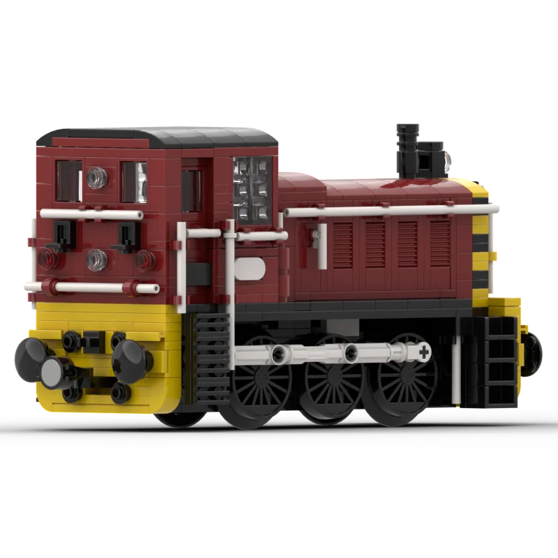 711 шт. MOC- 181418 Британский класс 03 0-6-0 DM Shunter (темно-красный печеночный 8-широкий)