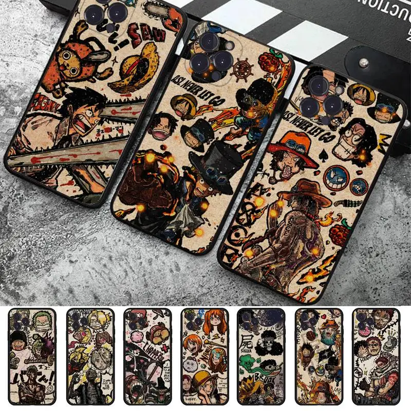 

O-O-ne-P-Piece Phone Case For iPhone 8 7 6 6S Plus X SE 2020 XR XS 14 11 12 13 Mini Pro Max Mobile Case