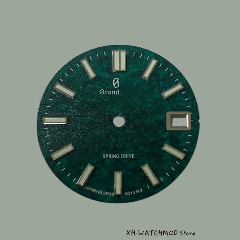 New watch dial 28.5mm red black white mechanical dial green luminous suitable for NH35/NH36/4R/7S movement watch accessories