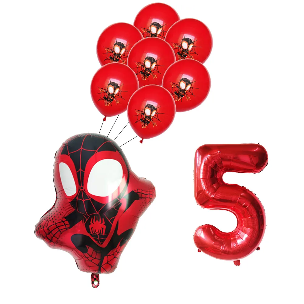 

9pcs/Set Superhero Spiderman Party Balloons Decoration Boys Kids Birthday Party Captain America Ballons Baby Shower Decor Gifts