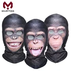 Мотоциклетная маска для лица с 3d-изображением животных, мотошлем Зимняя Теплая Флисовая Балаклава с флисовой подкладкой для гунгутана, шимпанзе, сноуборда, мотоцикла, езды на велосипеде