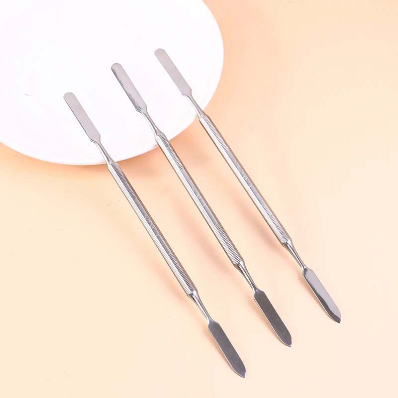 

3pcs Stainless Steel Spatula Cosmetic Make Up Mixing Spatula Stick Palette Nail Dental Solid Powder Adjusting Knife Toning Stick