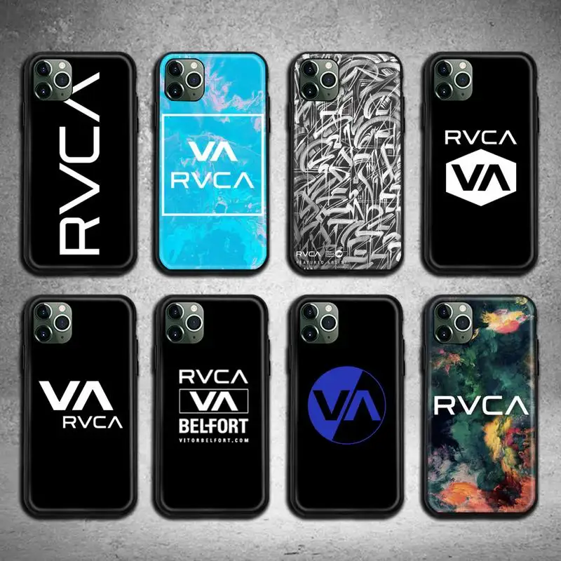 

Luxury RVCA Brand Phone Case For iphone 13 12 11 Pro Max Mini XS Max 8 7 6 6S Plus X 5S SE 2020 XR cover