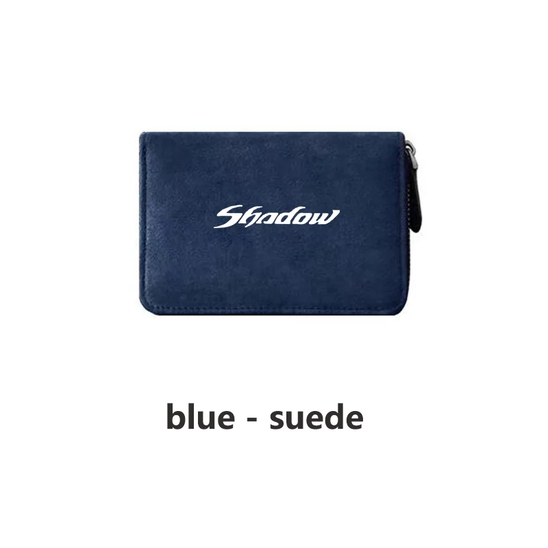 Motorcycle Suede Leather Portable storage box driver's license ID storage bag For Honda Shadow VT 400 600 750 1100 Accessories images - 6