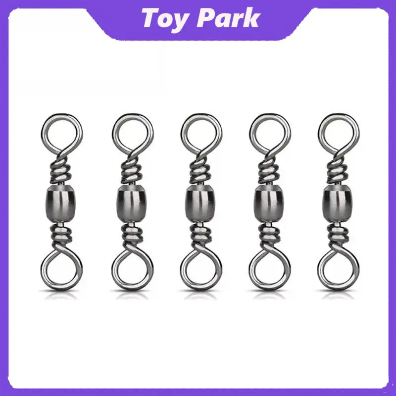 

High Carbon Steel Ball Bearing Swivels Connector Bait Lure Swivel Solid Rings Fishing Connector Ball Bearing