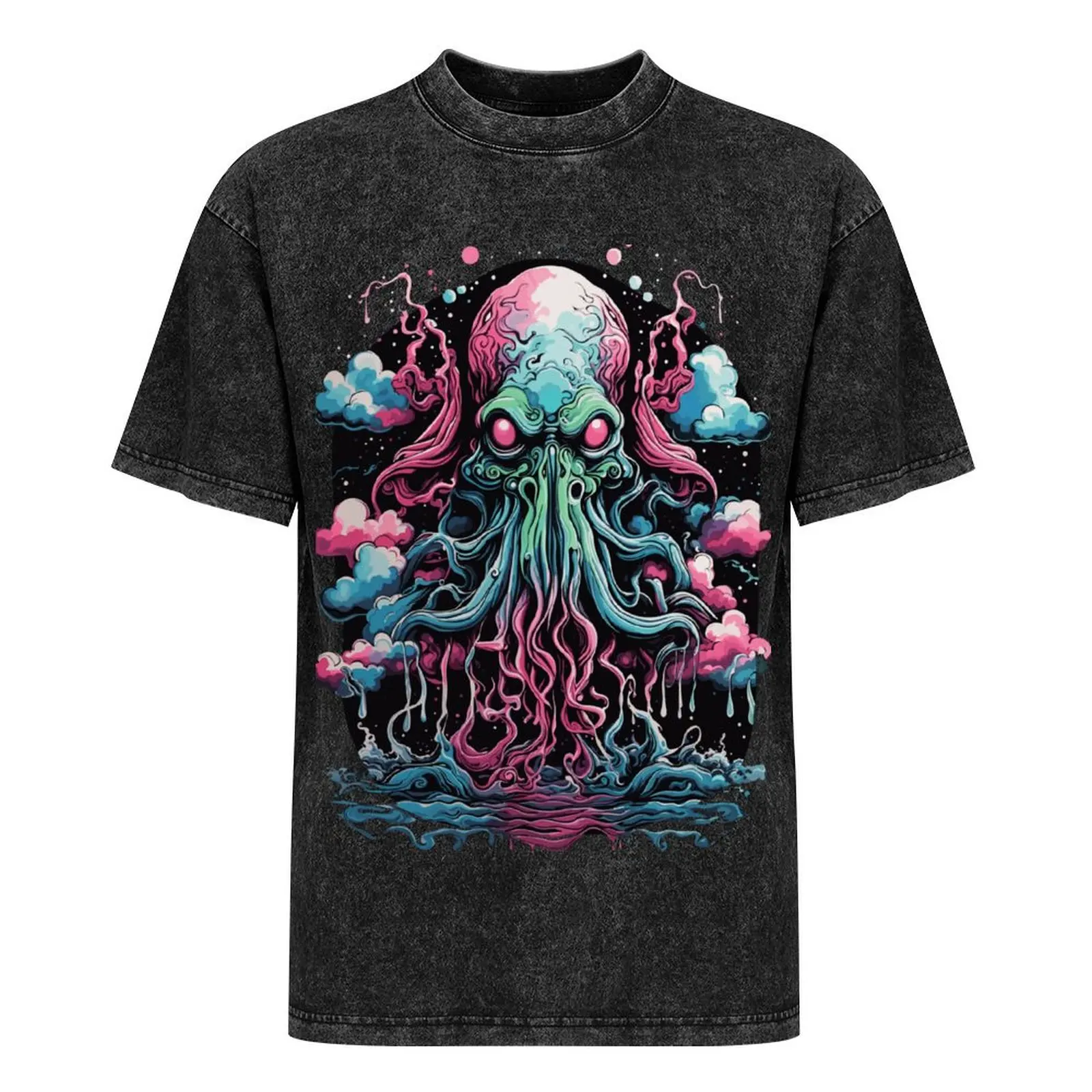 Психоделическая футболка Trans Color Drip Cthulhu персонализированная летние топы мужская