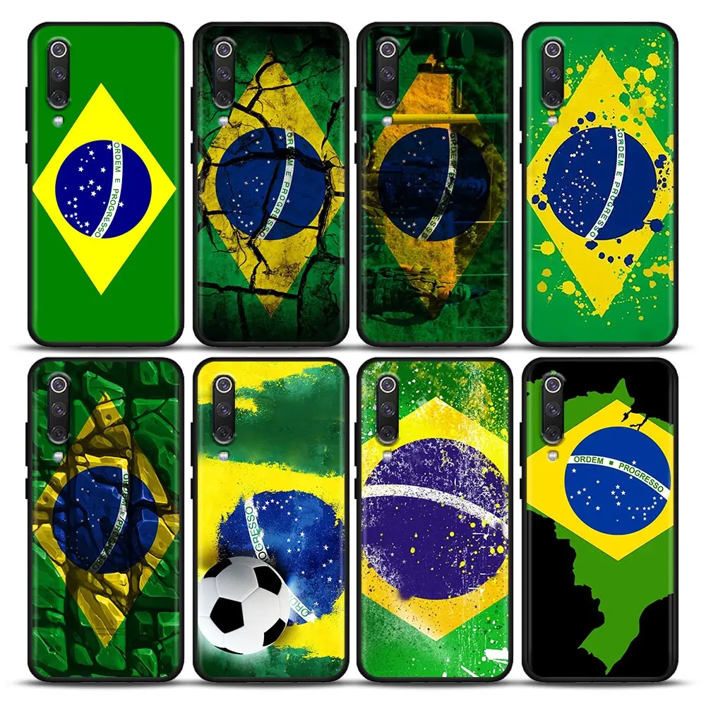 

Phone Case for Xiaomi 8 9 SE A2 Note 10 POCO X3 M3 F3 M4 NFC GT Pro Lite 5G Case Funda Coque Capa Cover National Flag Of Brazil