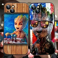 marvel groot for iphone 13 12 11 pro max 12 13 mini x xr xs max 6 6s 7 8 plus phone case carcasa silicone cover liquid silicon