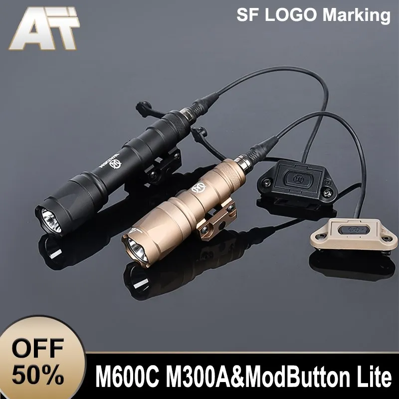 

Surefir SF M600C M300A Tactical Led Scout Light Wadsn M600 M300 Airsoft Modbutton Switch Hunting Weapon Powerful Flashlight