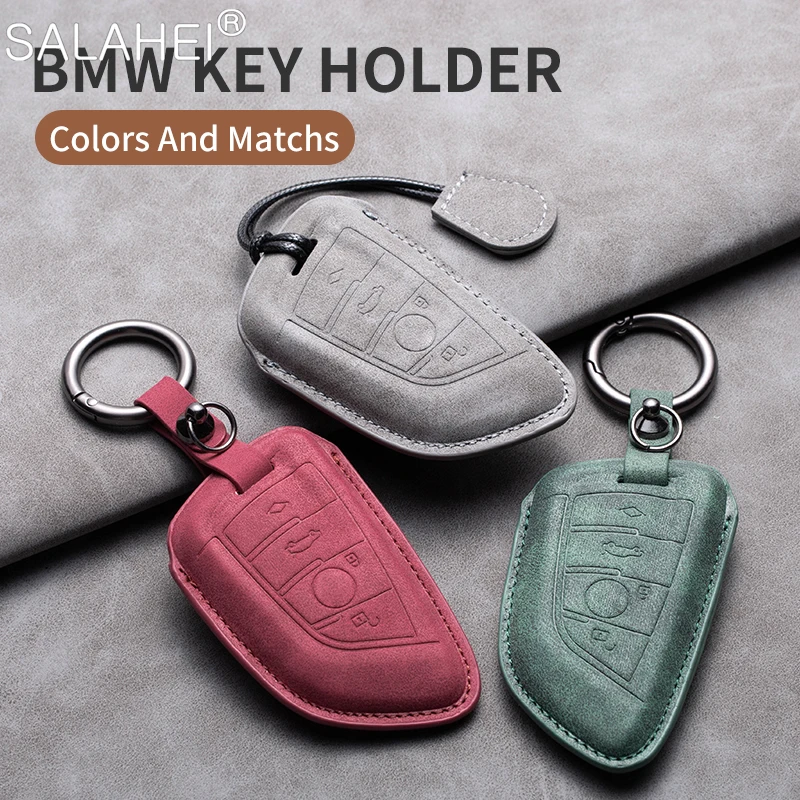 

New Sheepskin Car Key Case Cover Bag For BMW 1 3 7 Series X1 X3 X5 X6 X7 F20 F15 F16 F48 G20 G30 G01 G02 G05 G11 G32 Accessories