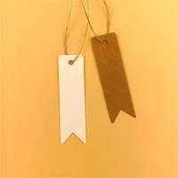 blank handwritten kraft paper hand tags for handmade items gift packaging clothes labels with 20m hemp string wholesale business