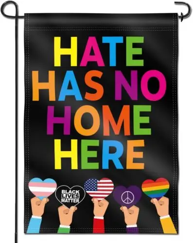 Двусторонний садовый флаг Anley премиум-класса ненавижу нет дома здесь садовые