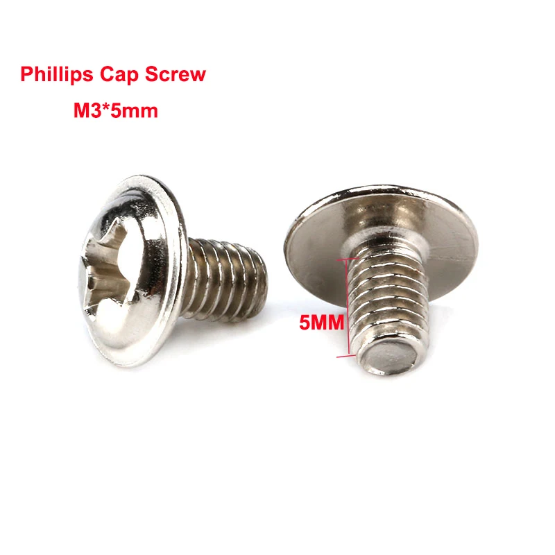 

100 штук винтов M3 с крышками и круглыми головками M3 * 5 мм компьютерные/Строительные винты длиной 5 мм Внутренний установочный винт