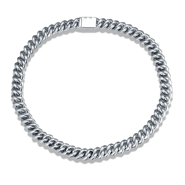 Кубинская ссылка по оптовой цене искусственное серебро стиль хип-хоп