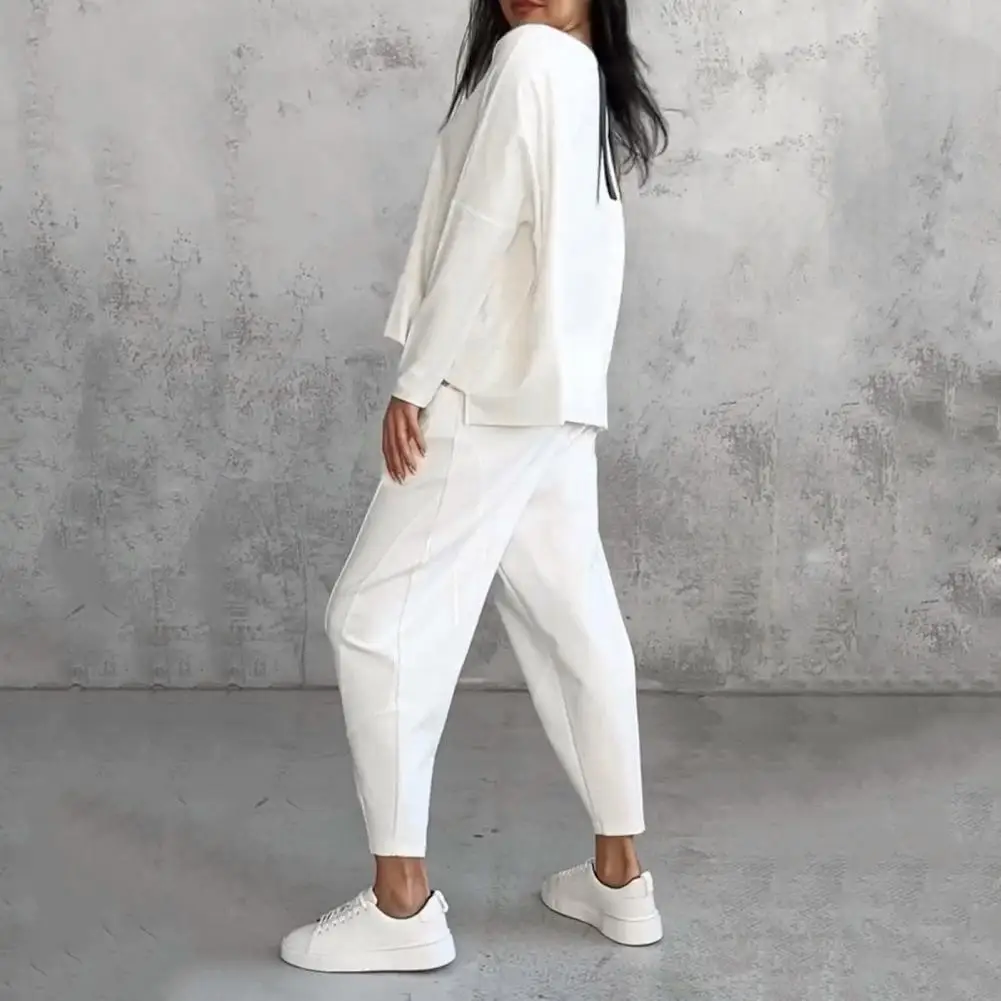 Прочный женский наряд Женский однотонный Свитшот неправильной формы с