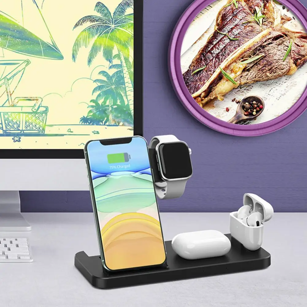 

Надежная 4-в-1 Складная док-станция 15 Вт с индикатором быстрой зарядки, высокоэффективное быстрое зарядное устройство