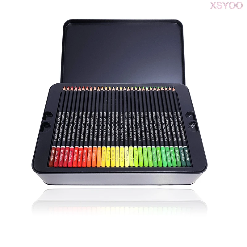 

180 Colors Colored Pencils Professional Soft Bold Cores Oil Color Pencil for Drawing Art Sketch Coloring Black Tin Box