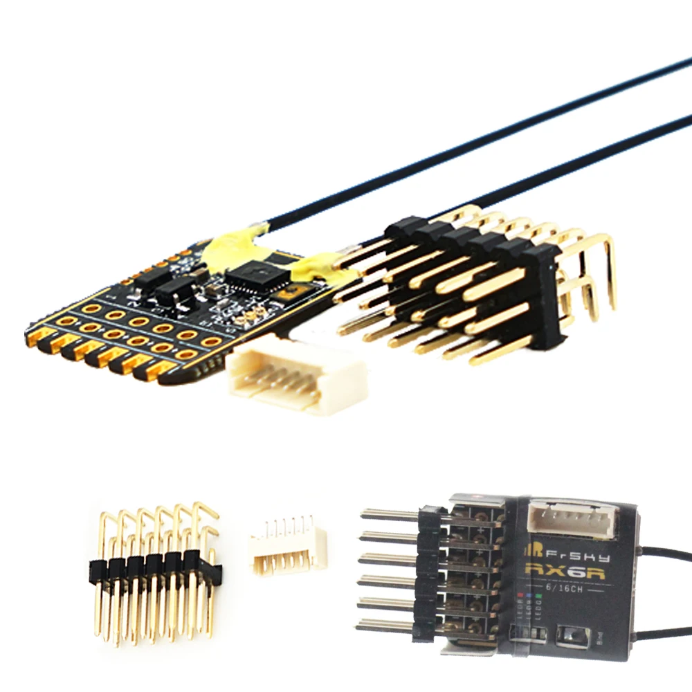 

FrSky RX6R Receiver IPEX connector antennas 6 PWM and 16 Channels Sbus outport with redundancy function