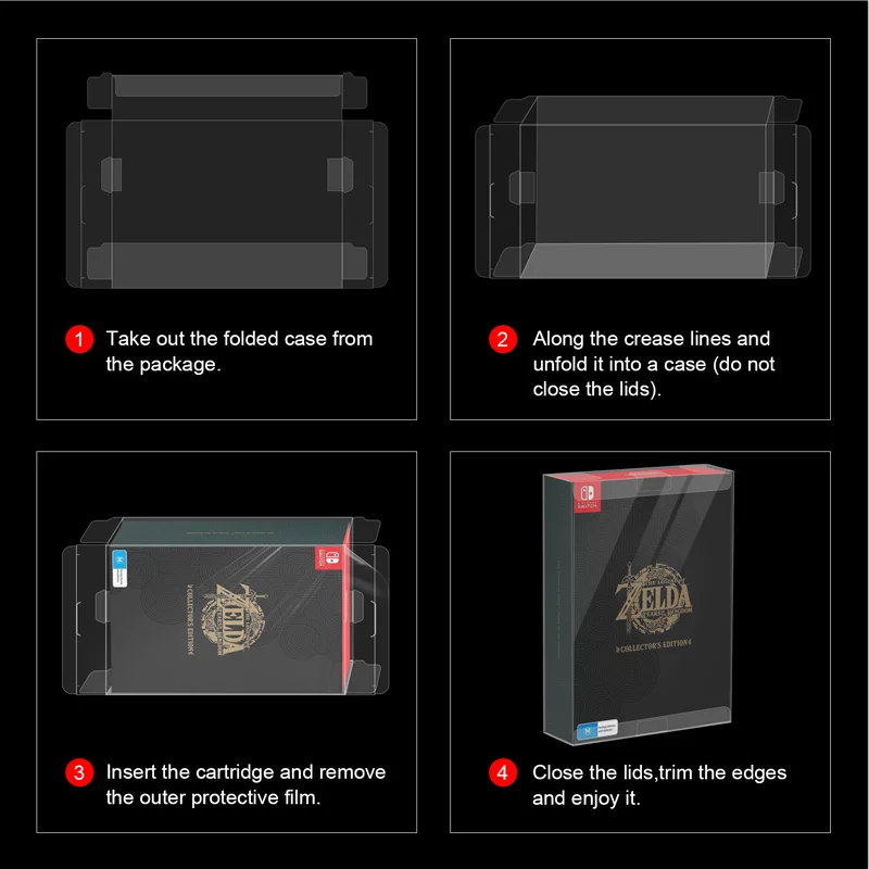 Фото Прозрачный защитный чехол без кислотных кристаллов для Legend of Tears of the Kingdom Collectors Edition (Switch 2023) ПЭТ прозрачный №5