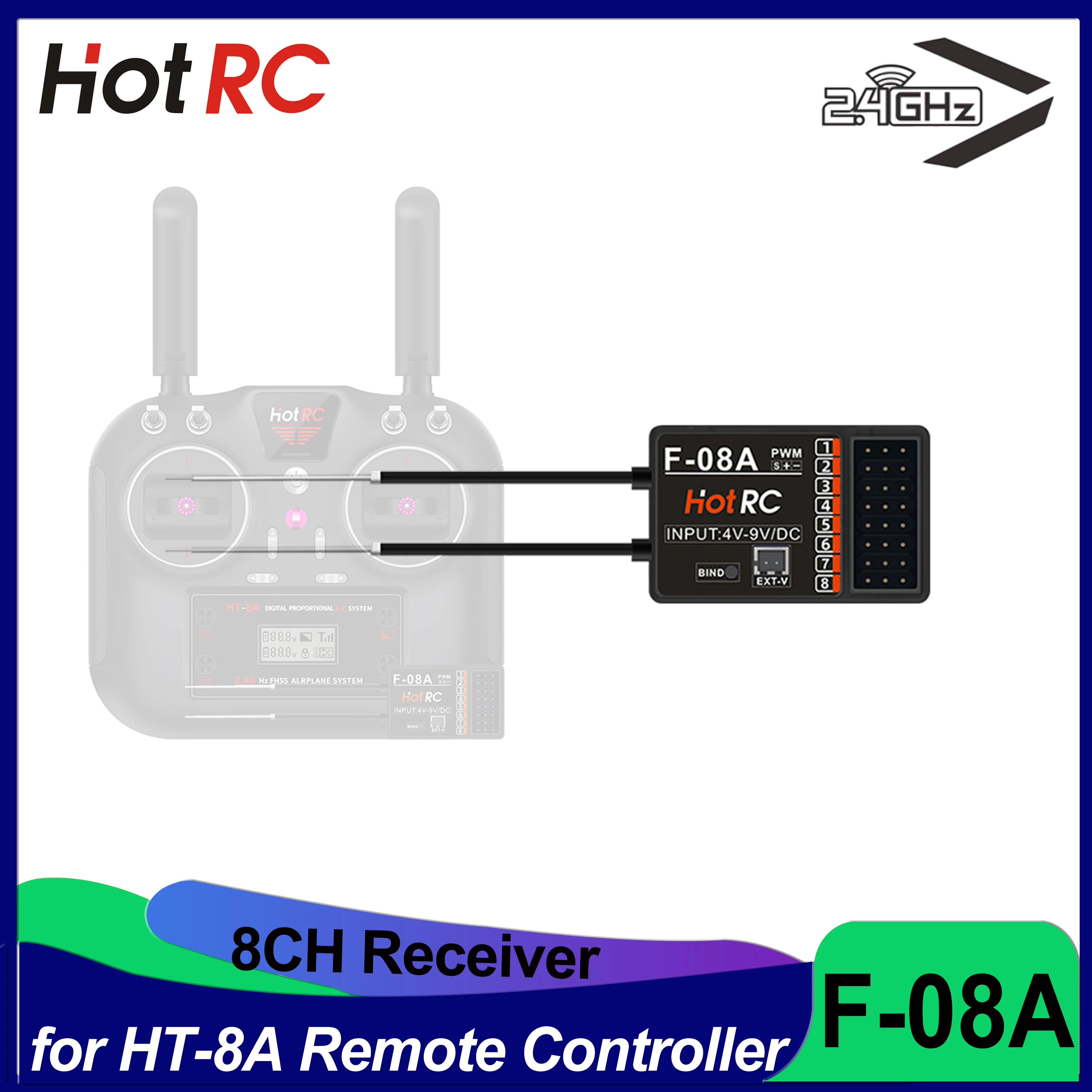 

Детали радиоуправляемой модели 2,4 ГГц 8 каналов Смешанная функция управления ресивер для HotRC HT8A радиоуправляемый самолет многоцелевой