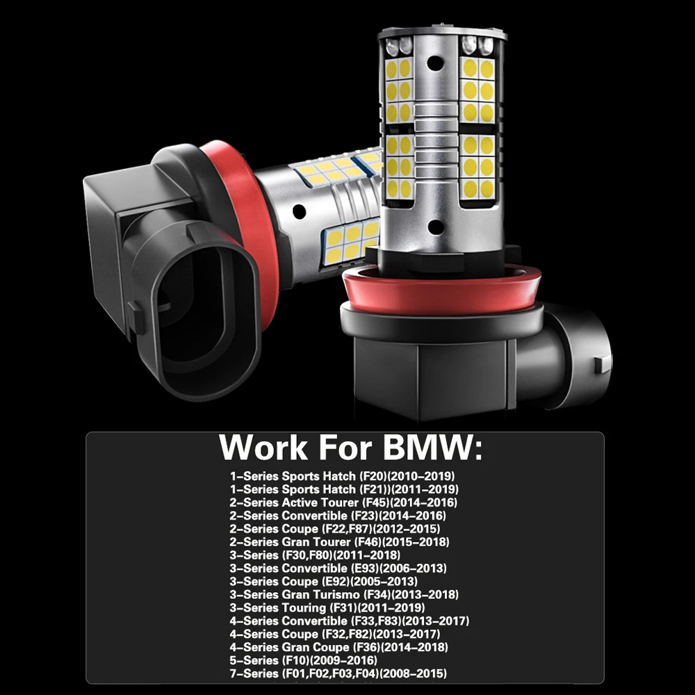 2x светодиодный ные Противотуманные фары H8 Canbus для BMW F21 F45 F23 F22 F87 F46 F30 F80 E93 E92 F34 F31 F33