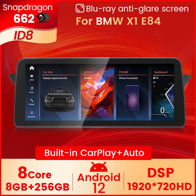 

Qualcomm 662 Carplay 8G Android 12 For BMW X1 E84 Car Video Player Bluetooth5.0 Screen Central Multimedia Automotive Intelligent