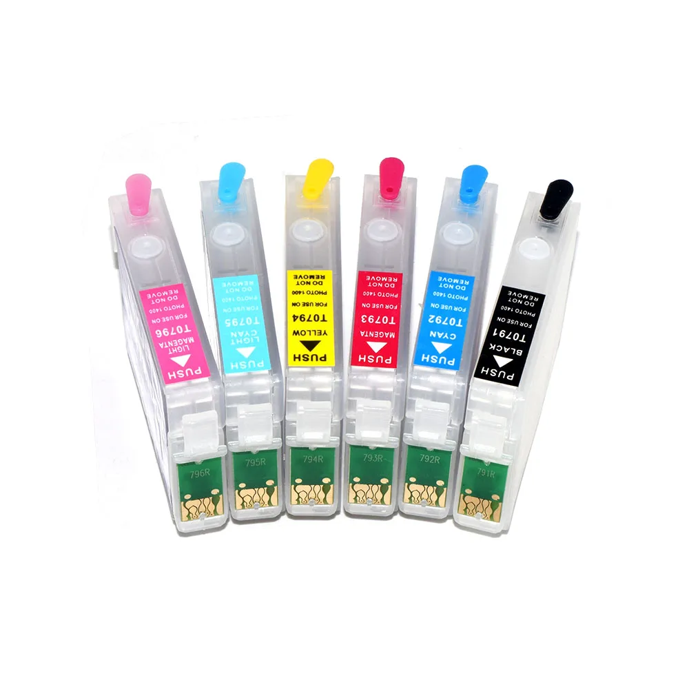 

1PC Compatible Refill Ink cartridge T0821 T0822 T0823 T0824 T0825 T0826 For Epson Stylus Photo R270 R290 R390 RX590 RX610 T50