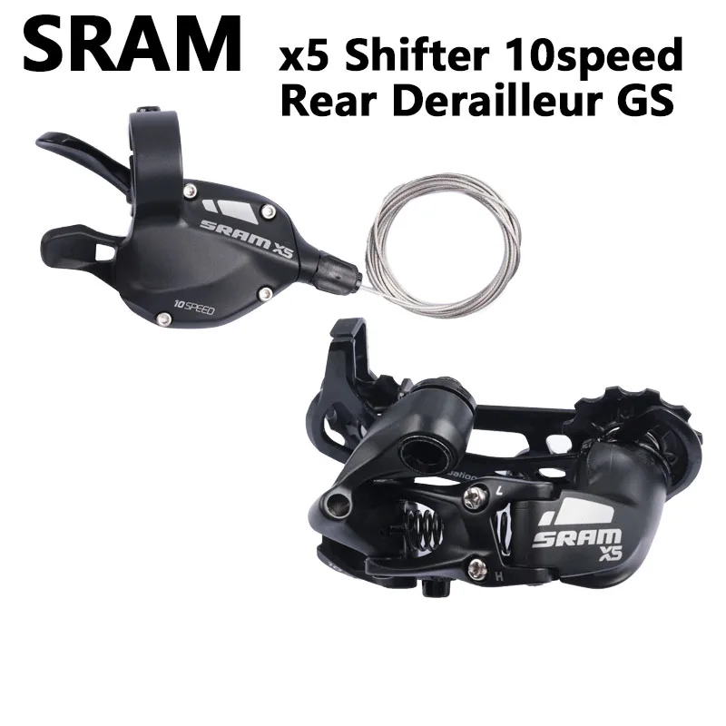 Sram X5 Shifter 10s Rear Derailleur GS Medium Cage Black 1 PCS For MTB Bike Bicycle Part