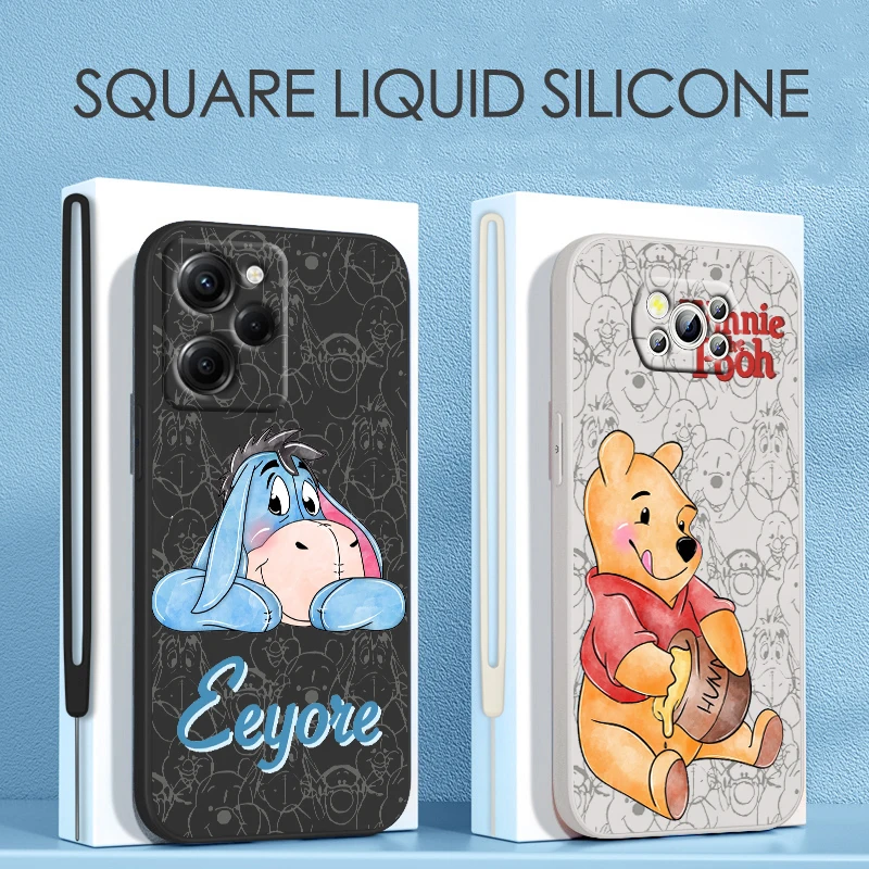 

Anime Winnie the Pooh For Xiaomi POCO X5 M5 C40 M4 X4 F4 C40 X3 NFC F3 GT M4 M3 M2 Pro C3 4G 5G Liquid Rope Phone Case Fundas