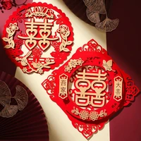 chinese wedding xi word stickers three dimensional for marriage door wall stickers wedding double happiness wedding decorations