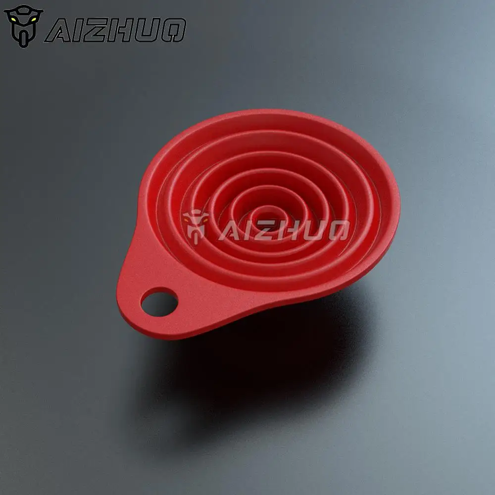 Motorcycle Universal Collapsible Silicone Liquid Funnel For GILERA Nexus 125 350 300 E3 NEXUS125 NEXUS350 NEXUS300 Engine Funnel images - 6