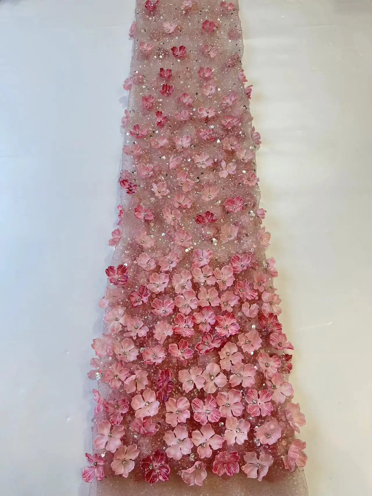 Новинка 2024 высокое качество элегантная мягкая 3D ткань с крупнейшими камнями для