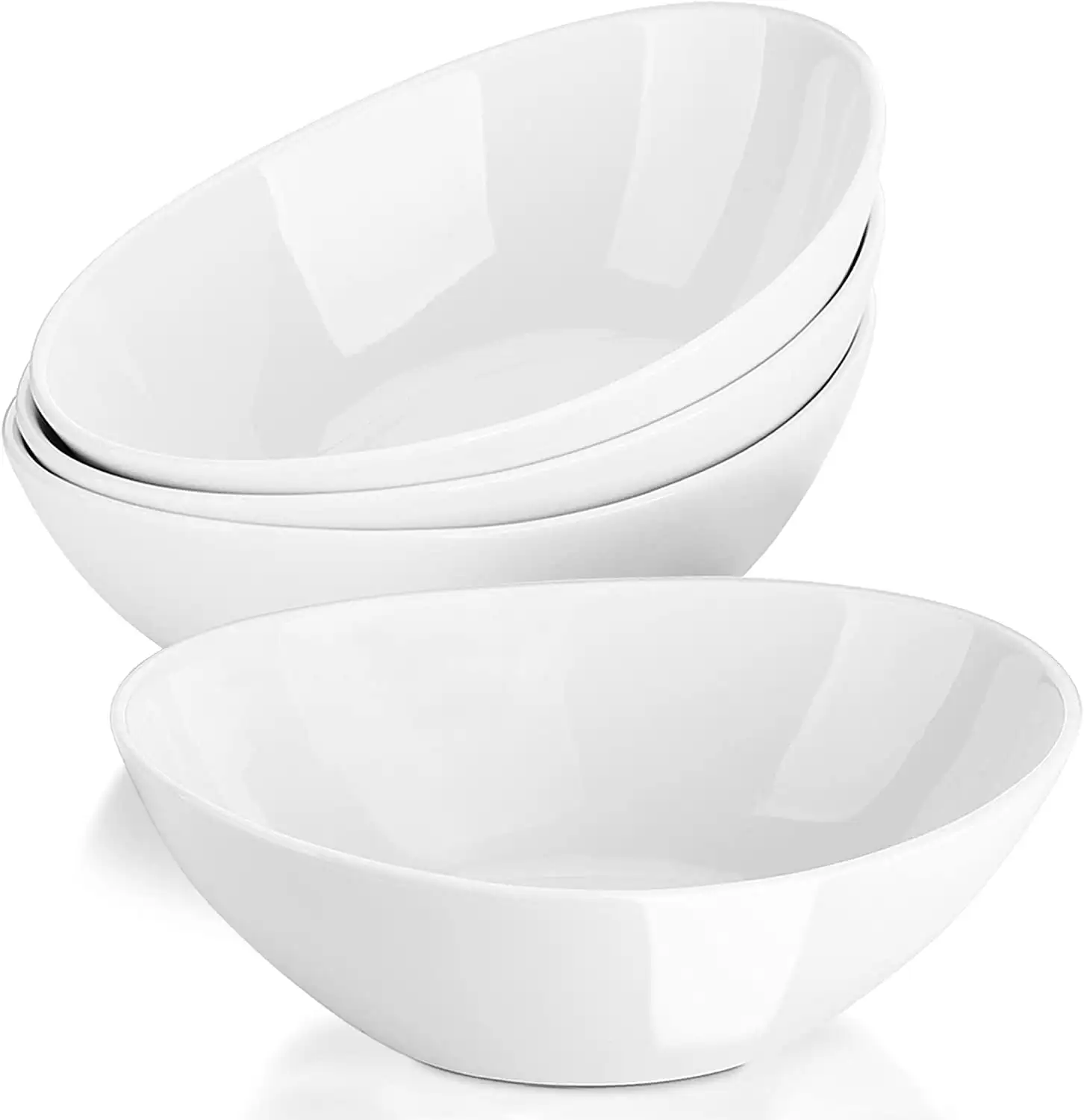 

9" Porcelain Serving Bowls, Large Serving Dishes, 30 Ounce for Salads, Side Dishes, Pasta, Oval Shape, Microwave & Dishwasher Sa