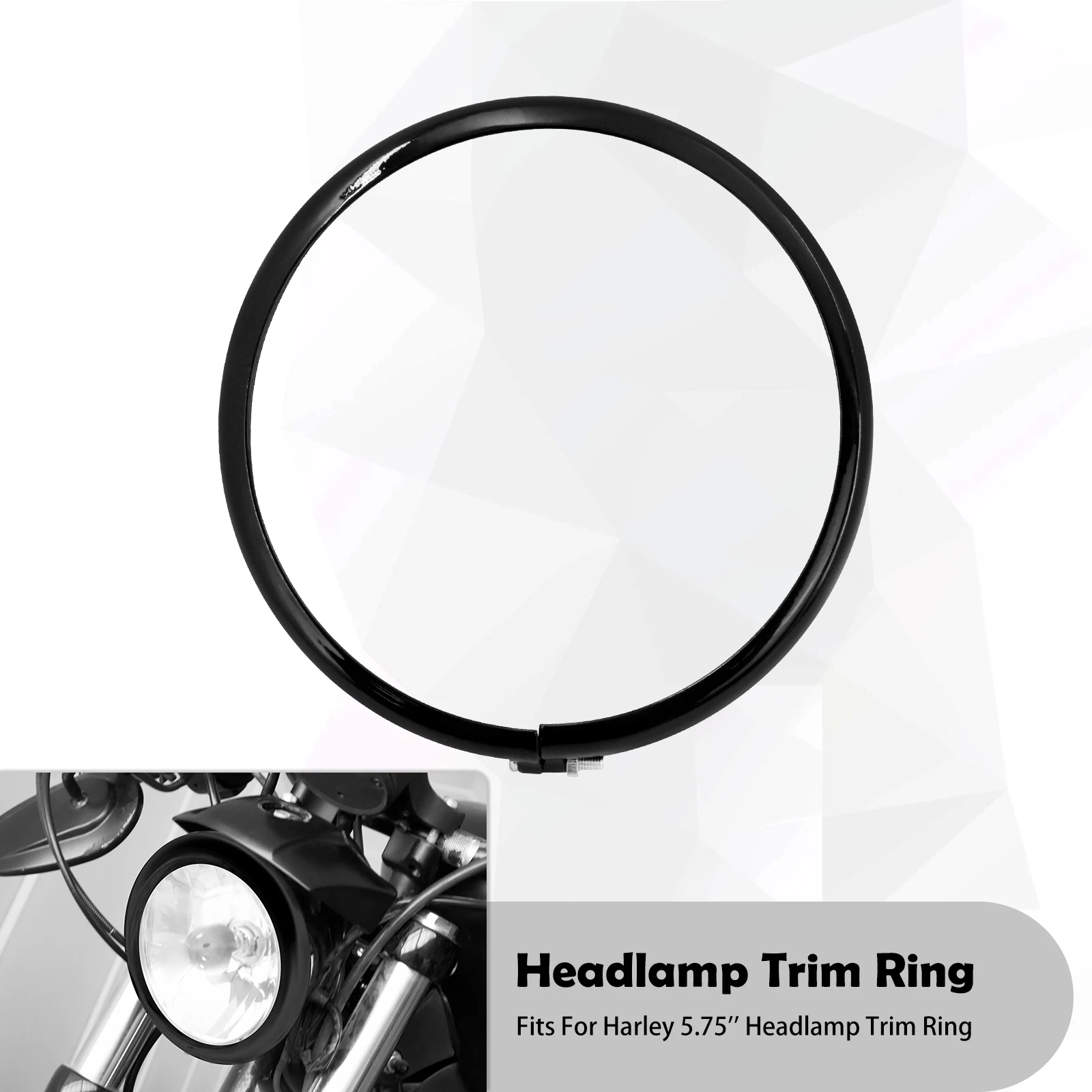 

Мотоциклетная фара 5,75 дюйма, налобный фонарь с отделкой, черное кольцо для Harley Softail Standard Street Bob FXBB FXST Low Rider FXLR 2018-позже