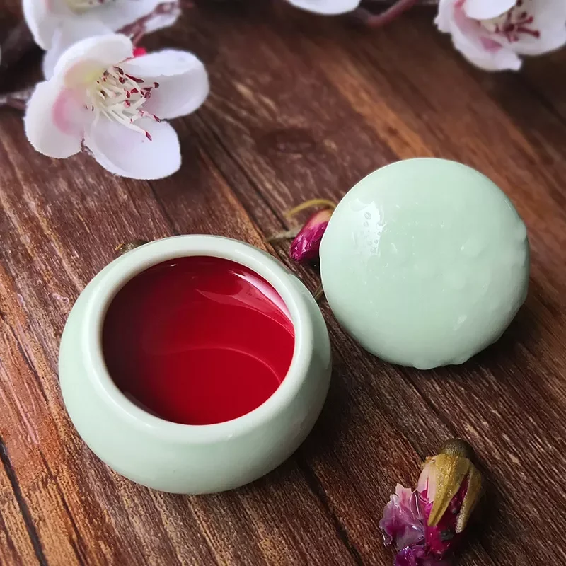 

NEW2023 Colors Matte Eatable Lipstick Flowers Rouge Long Lasting Blush Eyeshadow 3 in 1 Brighten Concealer Makeup Ceramic Box