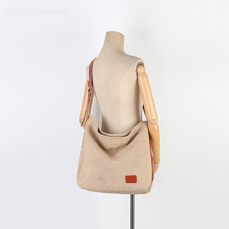 2024 новая холщовая ретро-сумка через плечо для ленивых простая вместительная