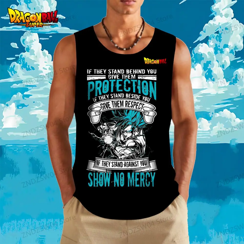 Мужская/детская майка Goku летняя безрукавка с рисунком дракона жемчуга Z Vegeta 2024