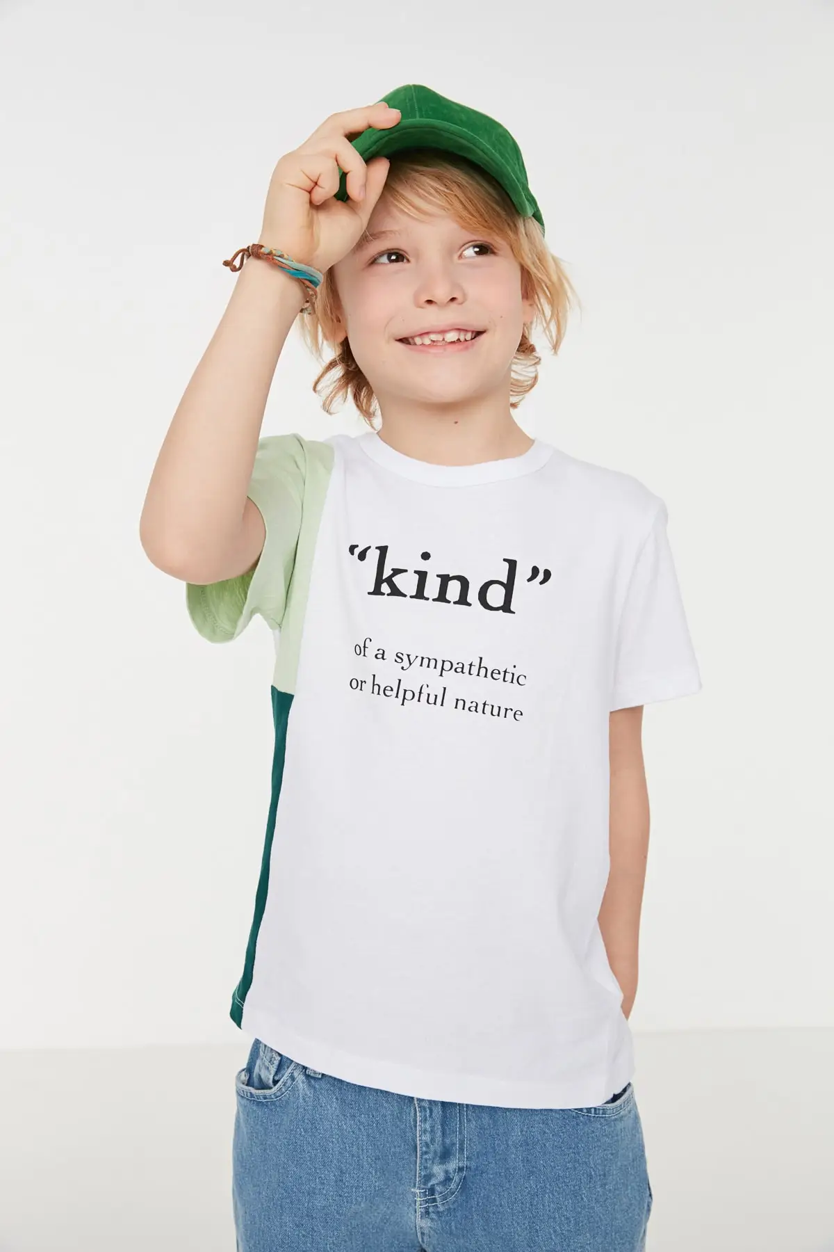 

Printed Bike Collar Male Child Knitted T-Shirt TKDSS22TS1247
