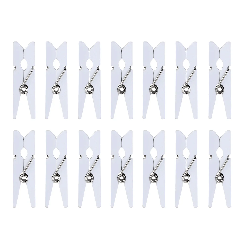 

200pcs Mini Wooden Photo Clips Mini Clothes Clip Multi-function Paper Message Pegs 3.5cm
