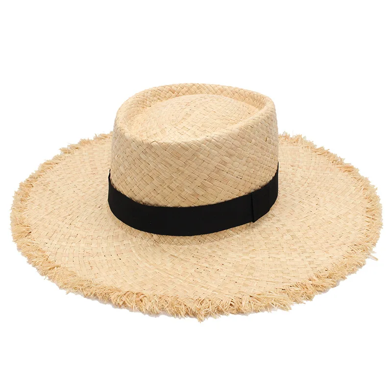 

Casual Women Summer Sun Hats Lady Wide Brim Beach Sun Raffia Straw Hat Fashion Girls Travel Outing Sun Protection Visor Hats