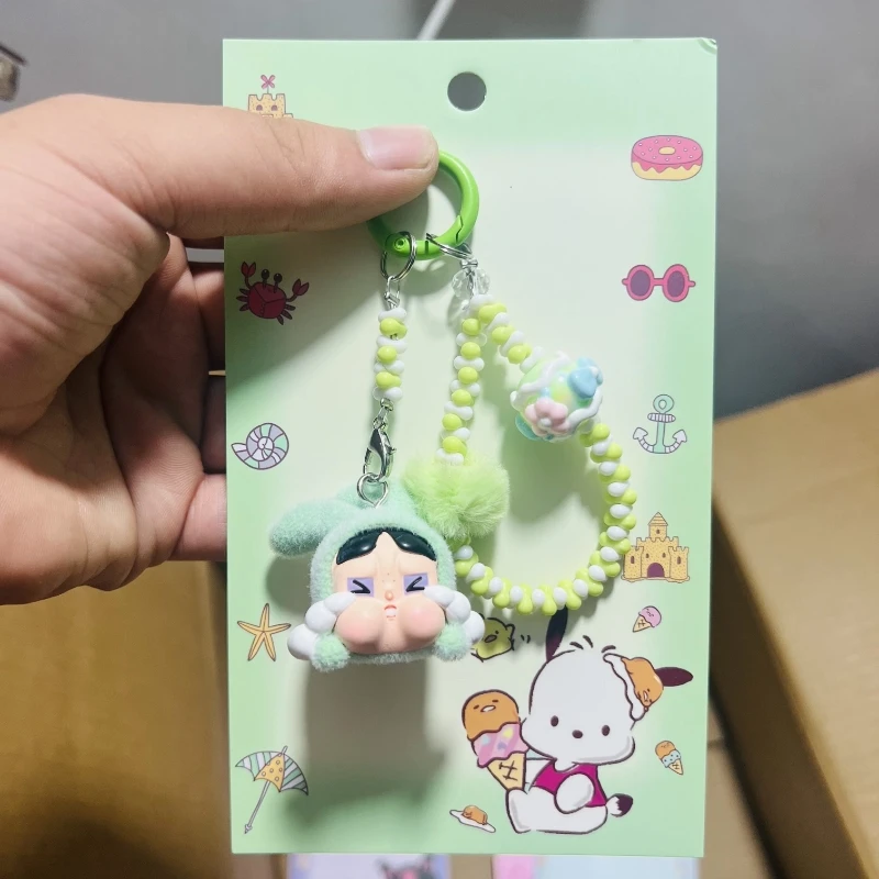 Новый Kawaii Labubu Crybaby × Летающая Маленькая Полицейская Цепочка Рюкзак Подвеска Inspearl