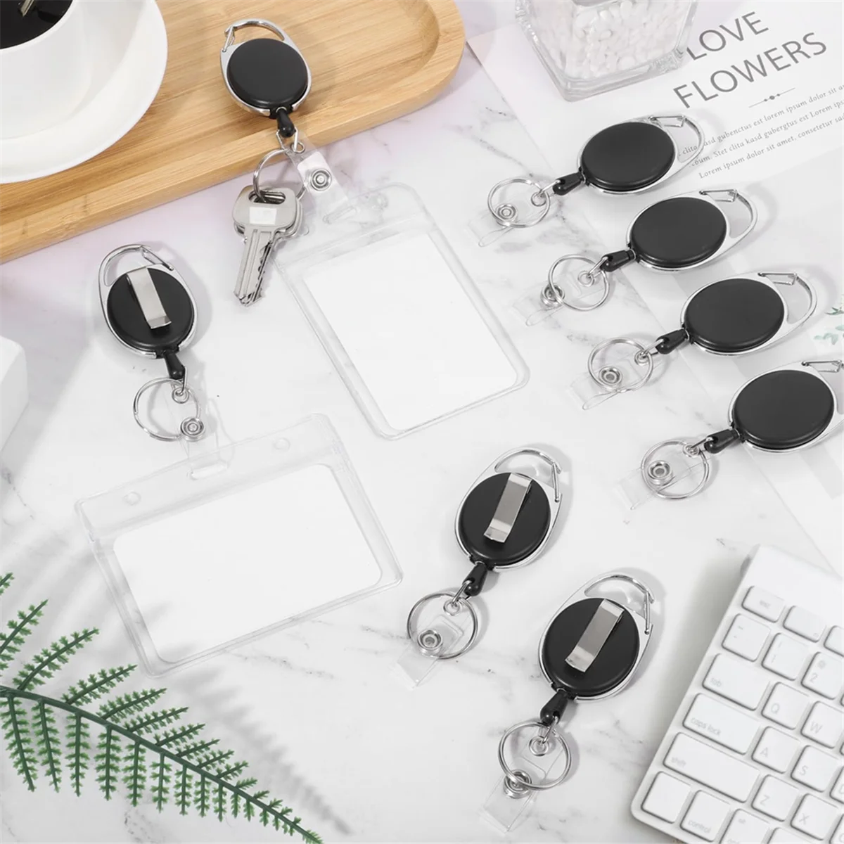 20-пакет катушек для бейджей выдвижной держатель бейджа с карабином прочный зажим