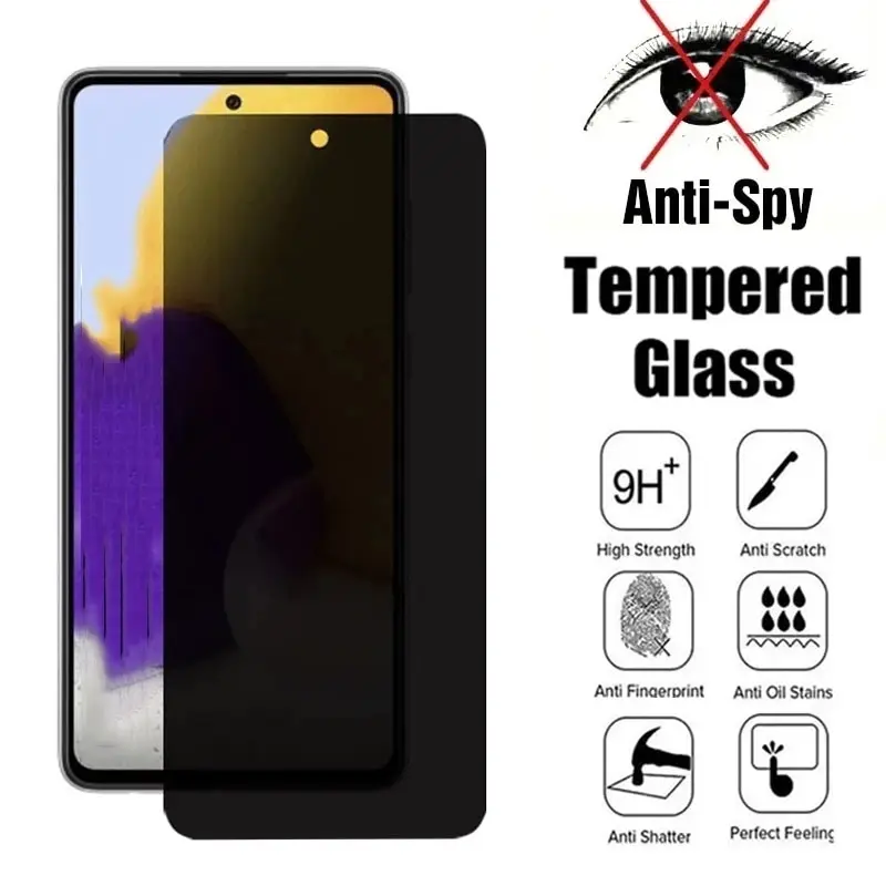 

Privacy Screen Protectors for Samsung A54 5G A33 A34 A52S A13 A14 A53 A32 A12 A50 A51 A22 A21S A01 A02S A03S A04S Anti-spy Glass