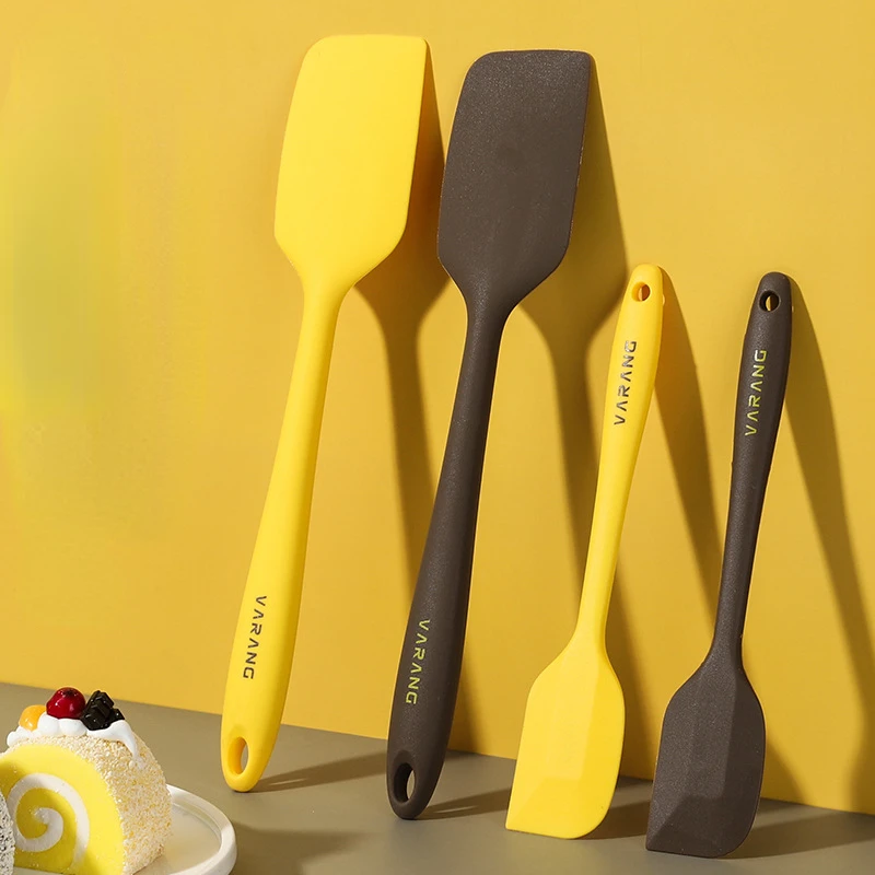 

High Temperature Resistant Silicone Scraper Household Baking Tools Cream Scraper Stirring Tool Set Silicone Spatula for Kitchen