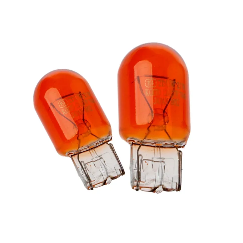 

2X T20 7443 7440 Сигнальный свет W21/5 Вт 3800 К Янтарная галогенная лампа Дневные ходовые огни Поворотный стоп Тормозная задняя лампа Лампы DRL