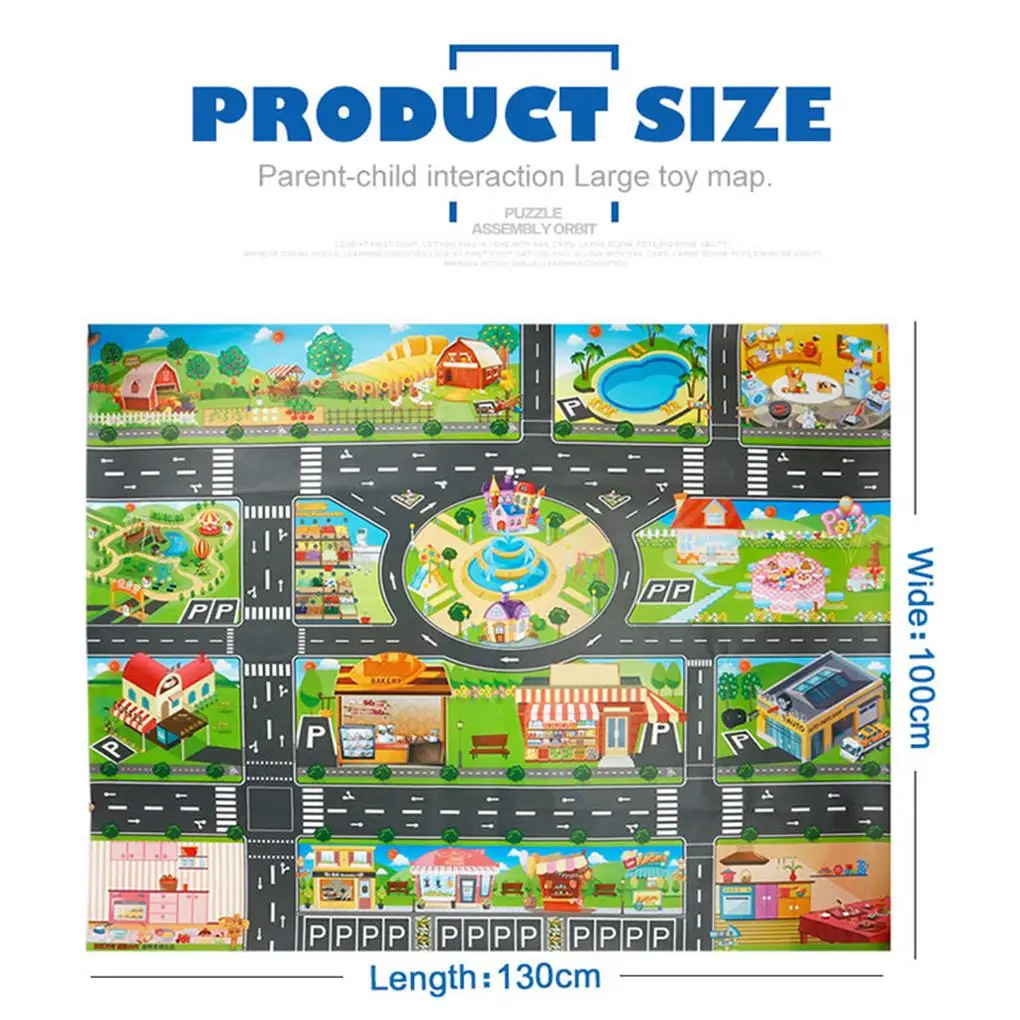 

Kids Traffic Game Map Toy Kid Floor Cushion Cognition Toys Exquisite Boys Girls Interactive Play Carpet Prop Playing Props