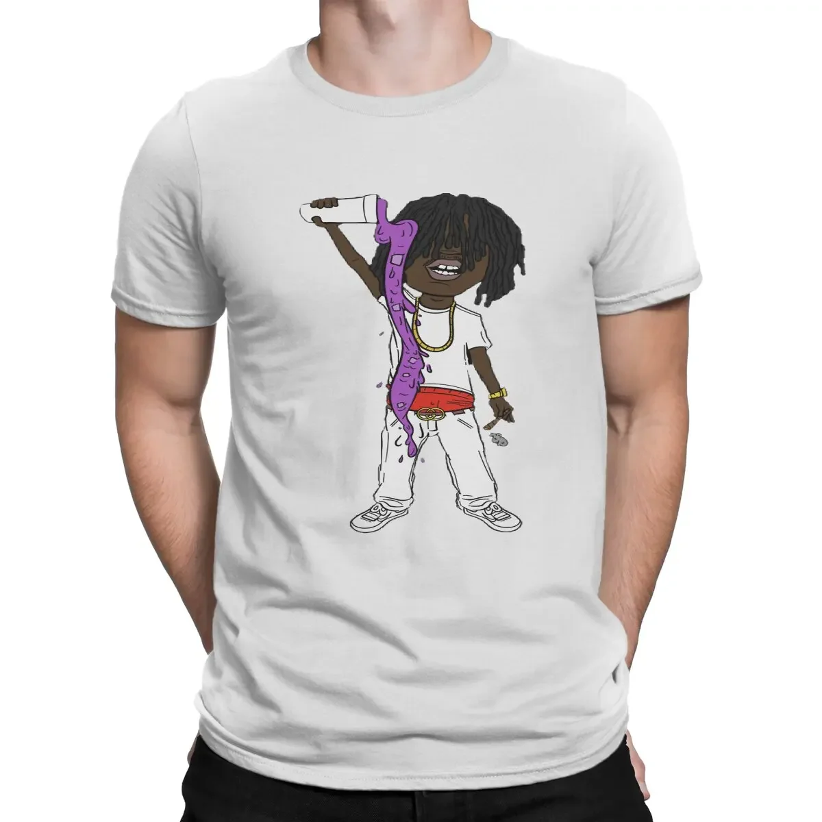 Футболка мужская в стиле хип-хоп с круглым вырезом