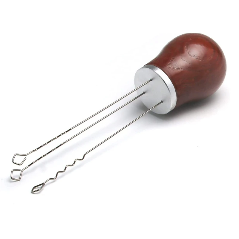 

Needle Espresso Coffee Stirrer, Stirring Tool for Coffee Distribution Powder Handle Professional Barista Redwood