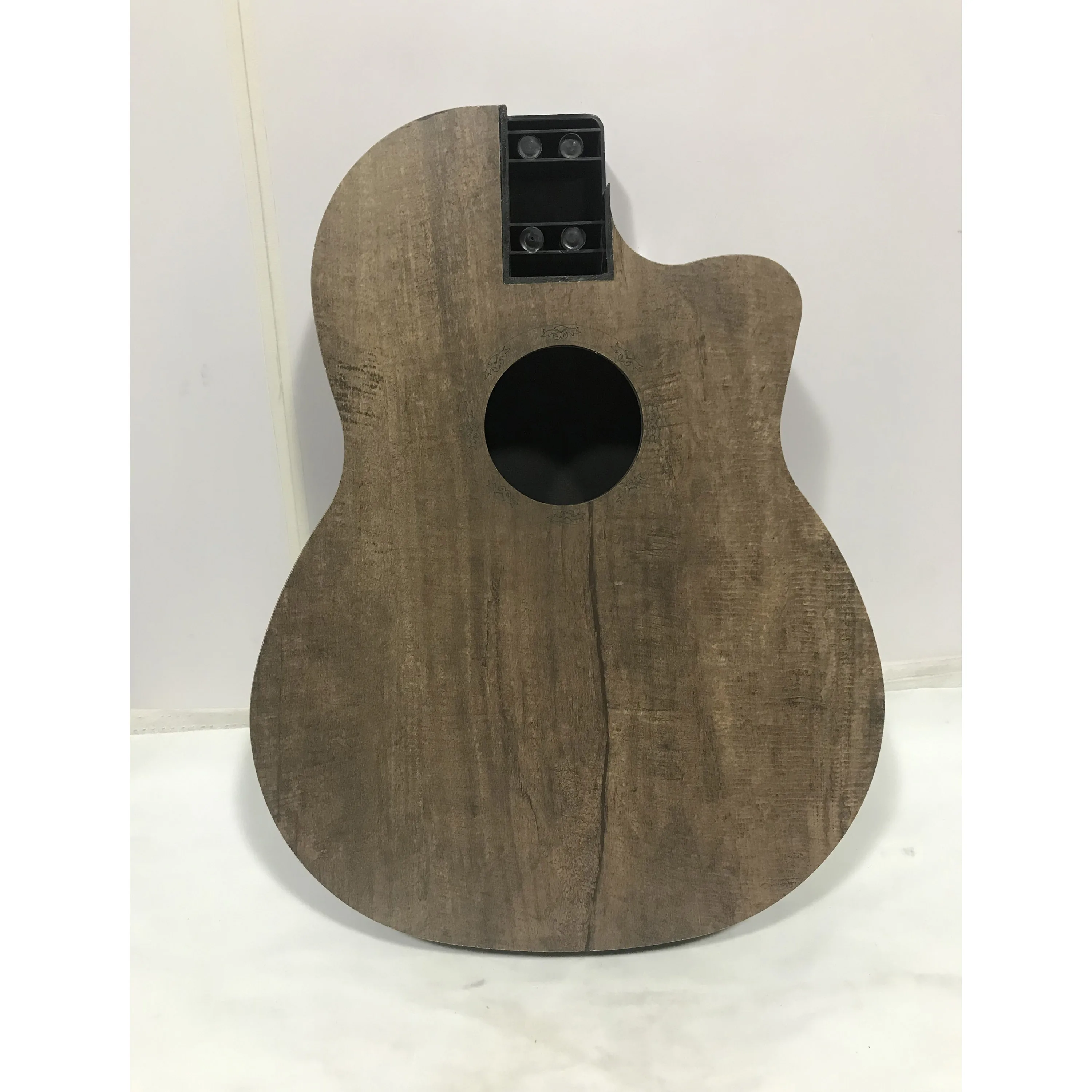

1Pcs Plywood Electric Acoustic Guitar Body Finished 6 Strings Round Back Ovation Model 39Inch Cutaway Design Folk Guitarra Panel