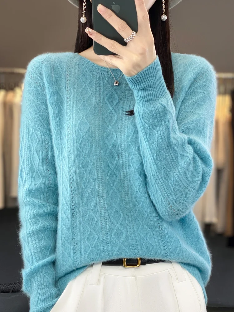 Рисунок 3 - Женский ажурный пуловер с круглым вырезом